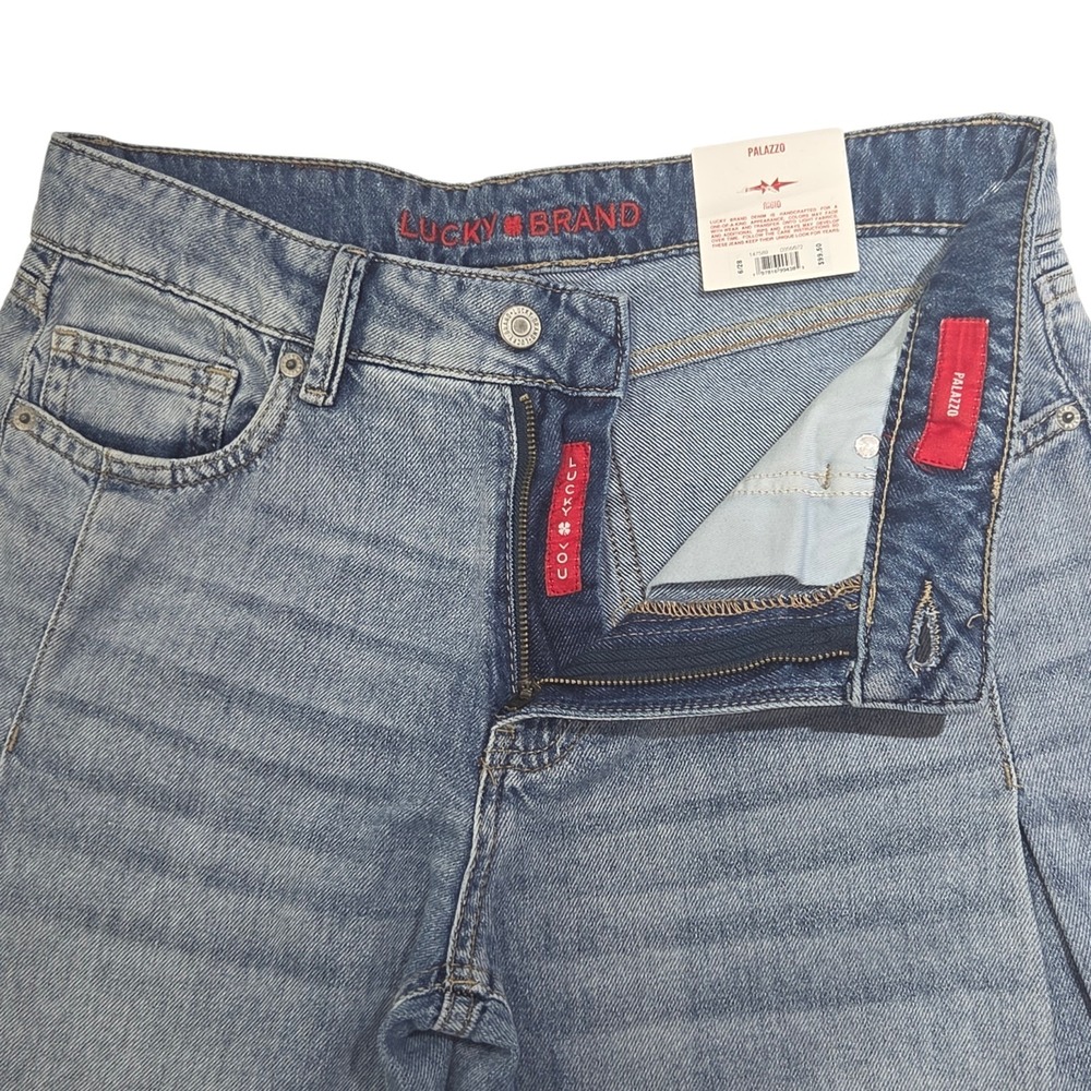 Lucky Brand Women's Jeans 8/29 Denim Palazzo Pleated Wide Leg Rigid High Rise‎ - Picture 12 of 16